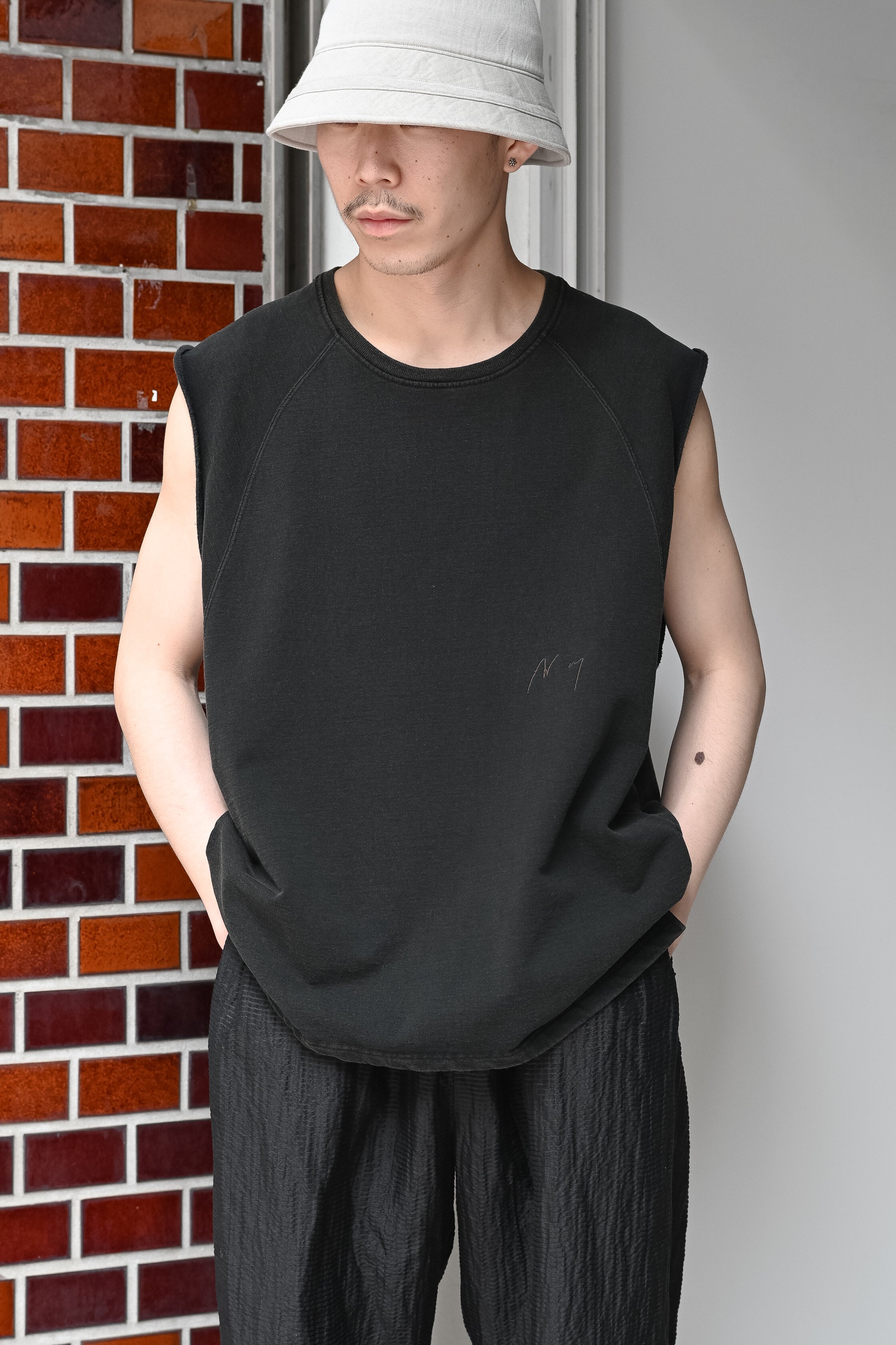 アンセルム　FADED SLEEVELESS T-SHIRT FADED SLEEVELESS T-SHIRT(BLACK) – ANCELLM