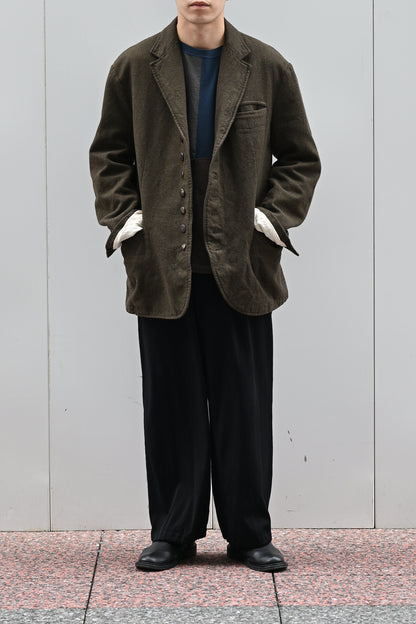 A MACHINE / Felted Waistcoat Jacket -KHAKI