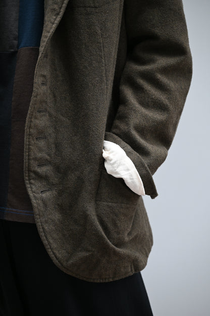 A MACHINE / Felted Waistcoat Jacket -KHAKI