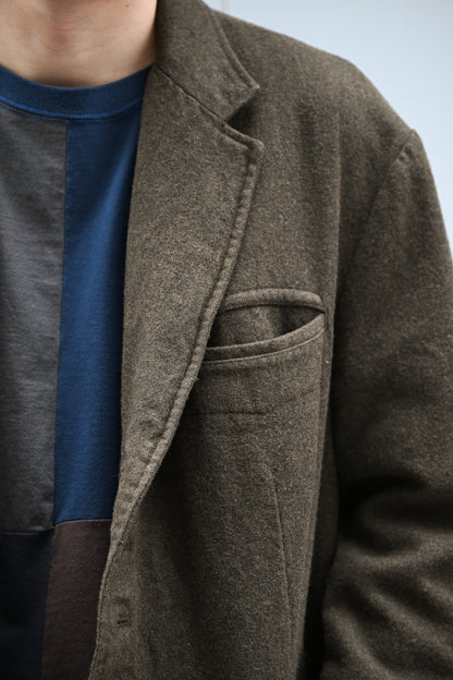 A MACHINE / Felted Waistcoat Jacket -KHAKI