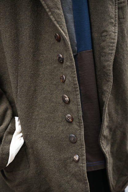 A MACHINE / Felted Waistcoat Jacket -KHAKI