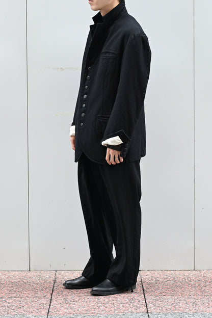 A MACHINE / Felted Waistcoat Jacket -BLACK