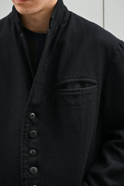A MACHINE / Felted Waistcoat Jacket -BLACK