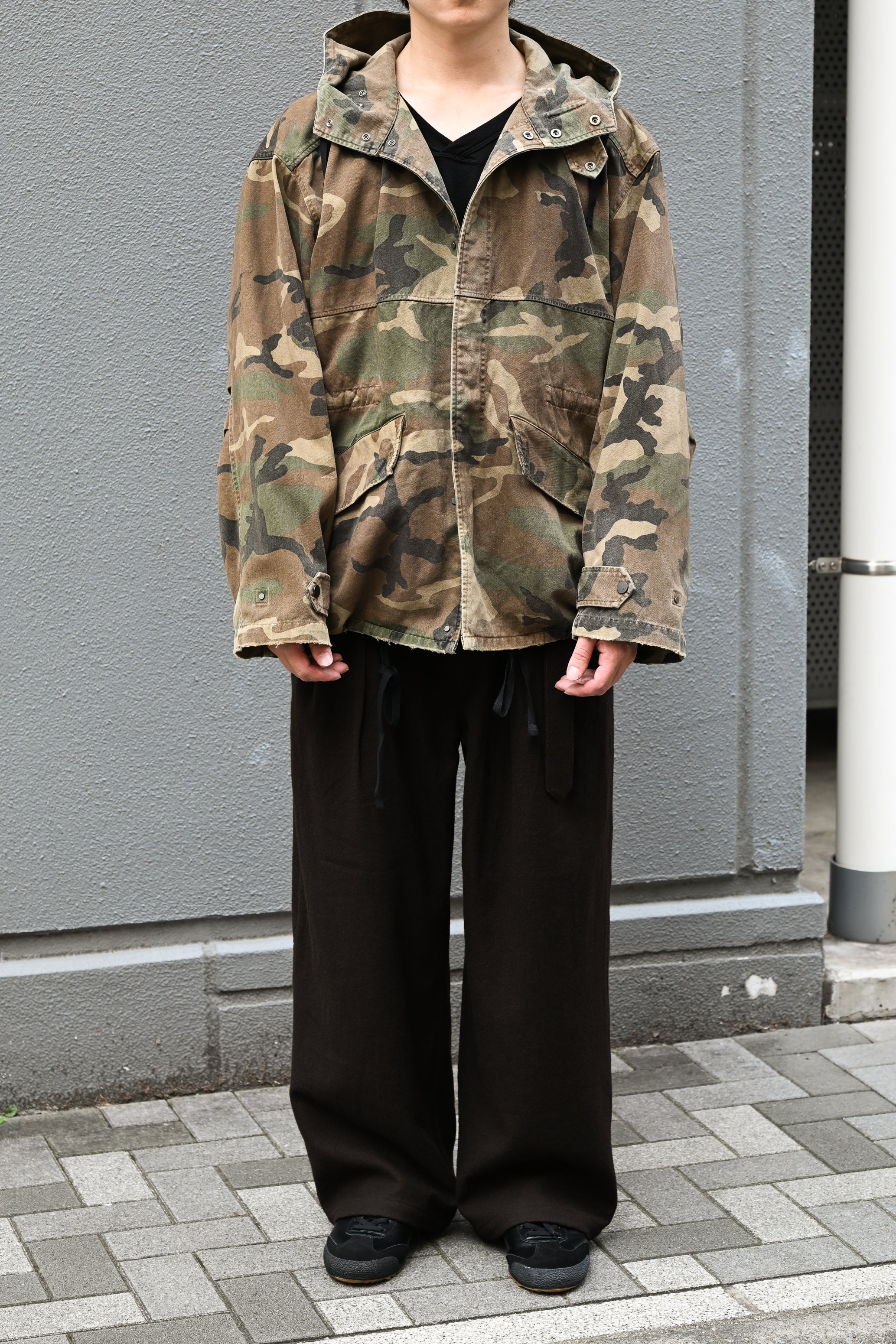 ANCELLM / CAMO OVER HOODIE -WOODLAND
