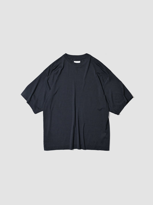 KAPTAIN SUNSHINE / All Silk Half-sleeve Tee -NAVY