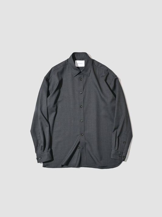 Kazuki Nagayama / WOOL SHIRT -CHARCOAL
