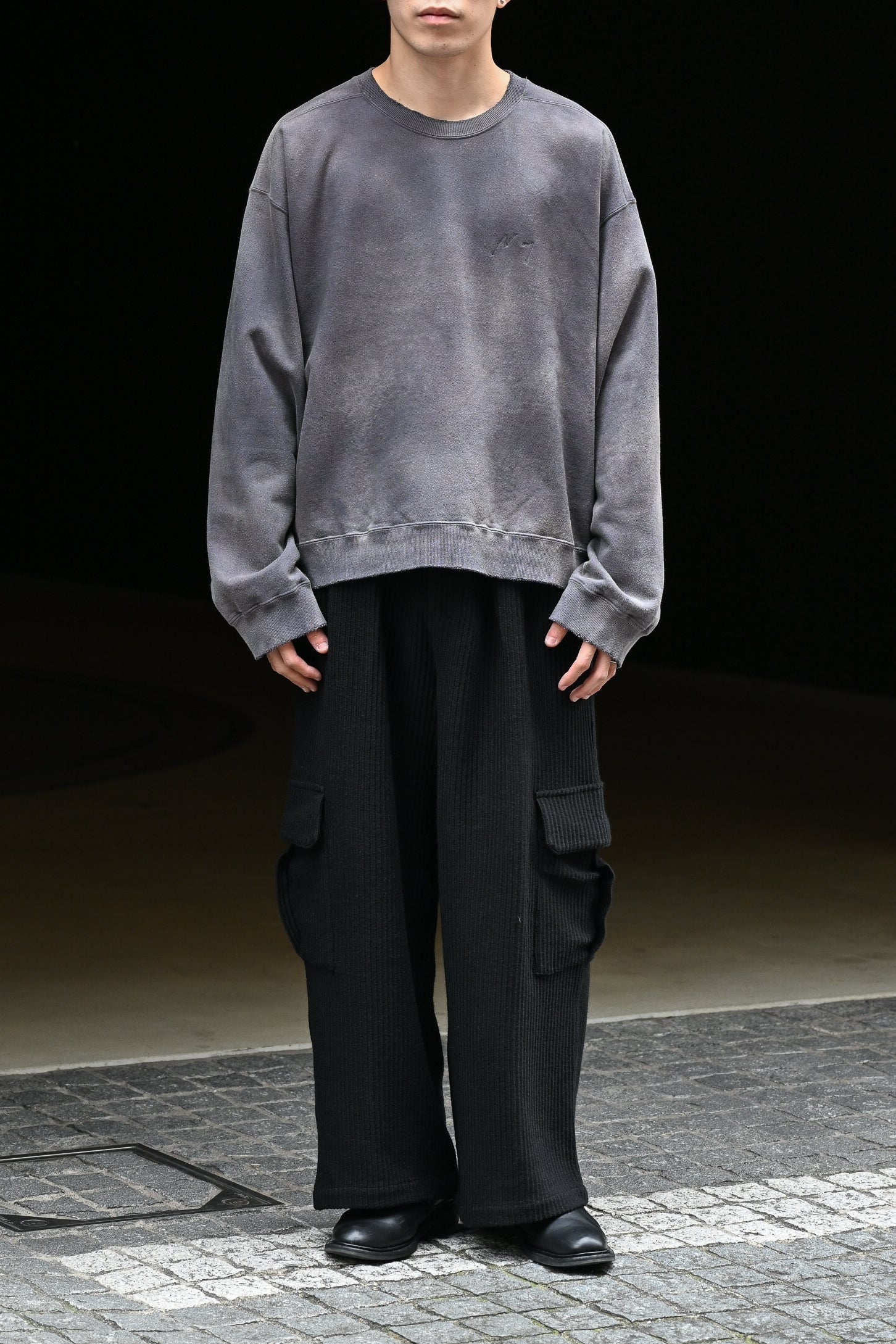 ANCELLM / UNEVENNESS SWEAT SHIRT -D.PLUM – and father