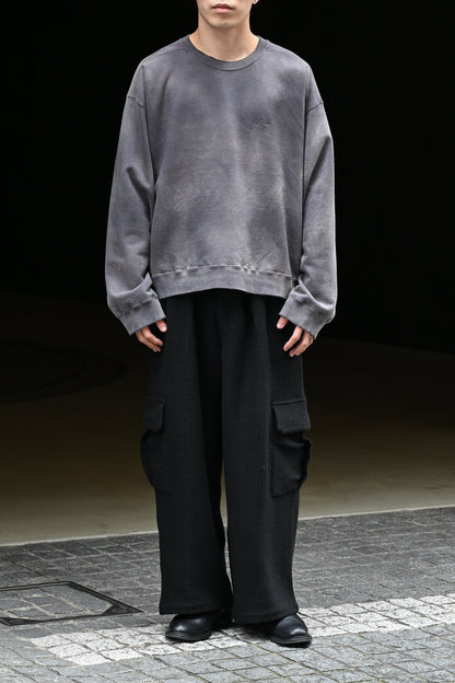 ANCELLM / UNEVENNESS SWEAT SHIRT -D.PLUM