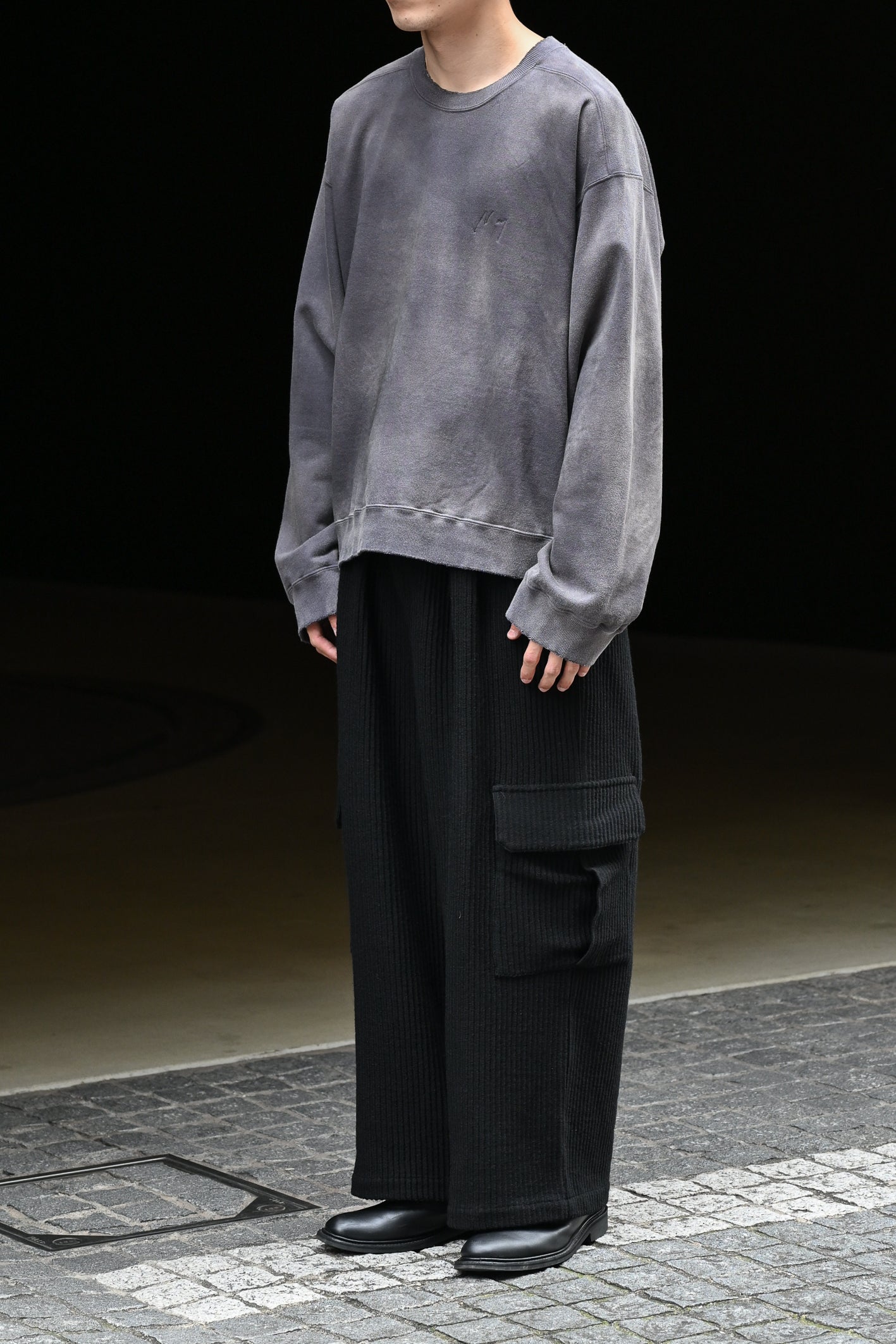 ANCELLM / UNEVENNESS SWEAT SHIRT -D.PLUM – and father