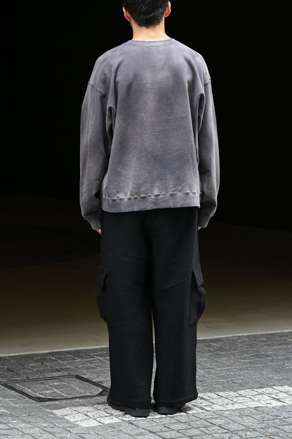 ANCELLM / UNEVENNESS SWEAT SHIRT -D.PLUM