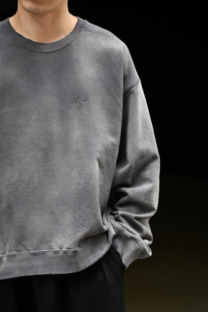ANCELLM / UNEVENNESS SWEAT SHIRT -D.PLUM