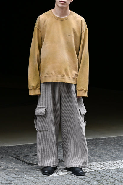 ANCELLM / UNEVENNESS SWEAT SHIRT -MOSS