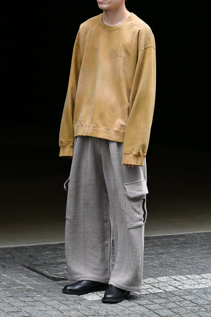 ANCELLM / UNEVENNESS SWEAT SHIRT -MOSS