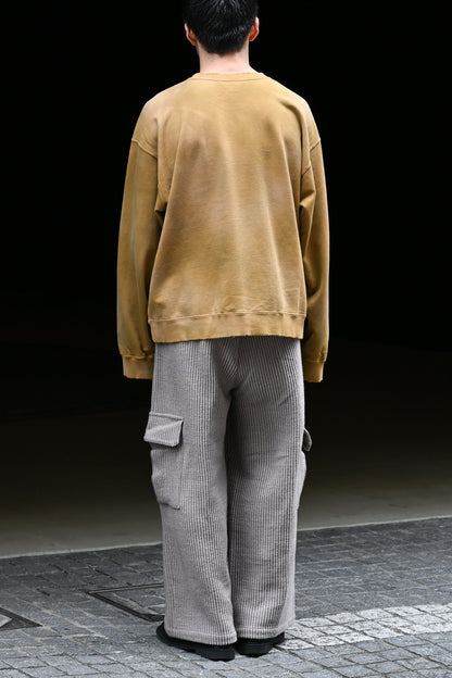 ANCELLM / UNEVENNESS SWEAT SHIRT -MOSS