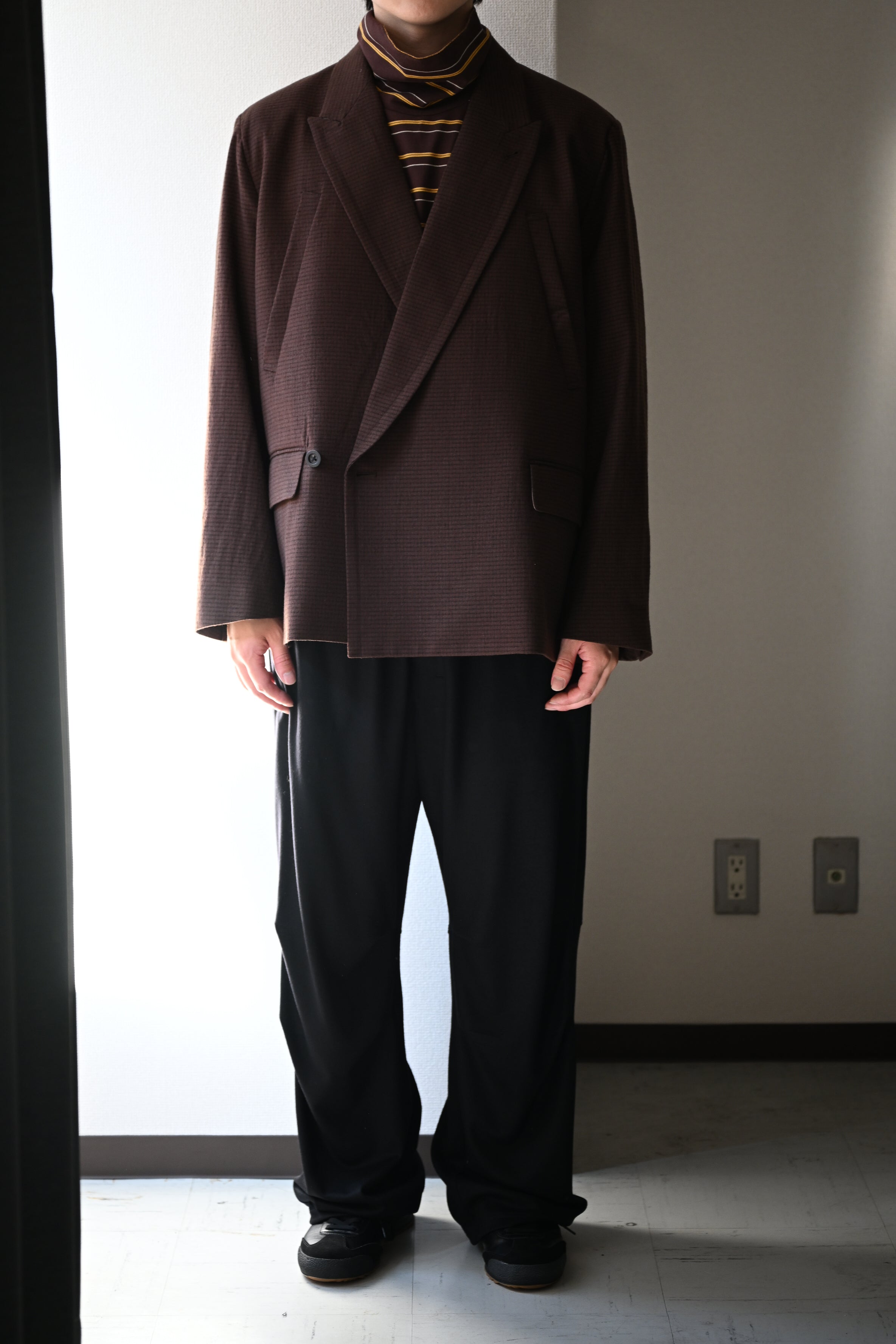 ANCELLM / DOUBLE TAILORED JACKET -GRAPH CHECK