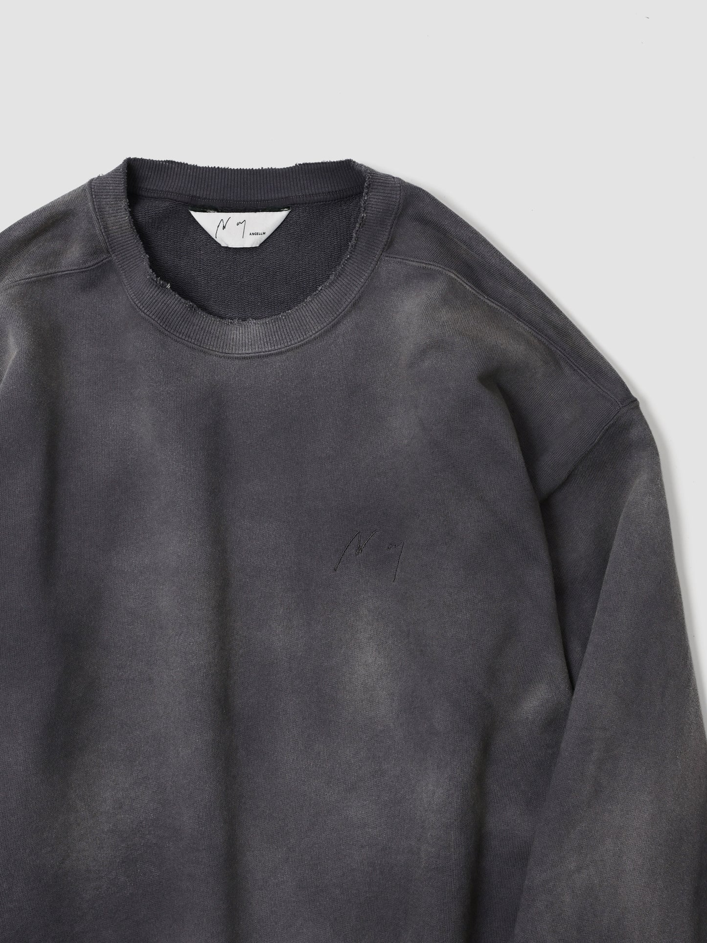 ANCELLM / UNEVENNESS SWEAT SHIRT -D.PLUM