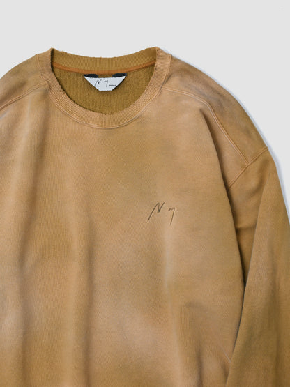 ANCELLM / UNEVENNESS SWEAT SHIRT -MOSS