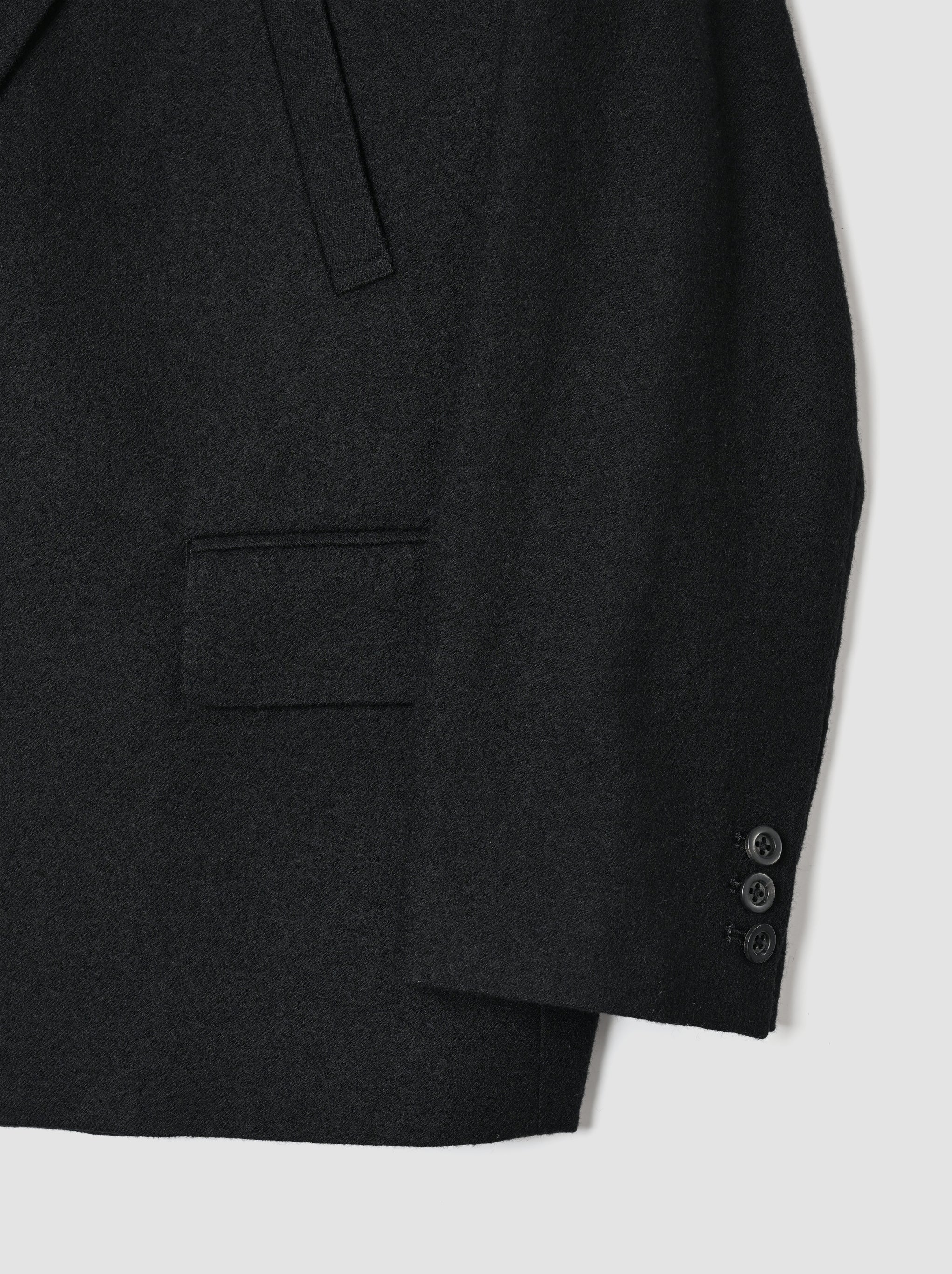 ANCELLM / DOUBLE TAILORED JACKET -BLACK