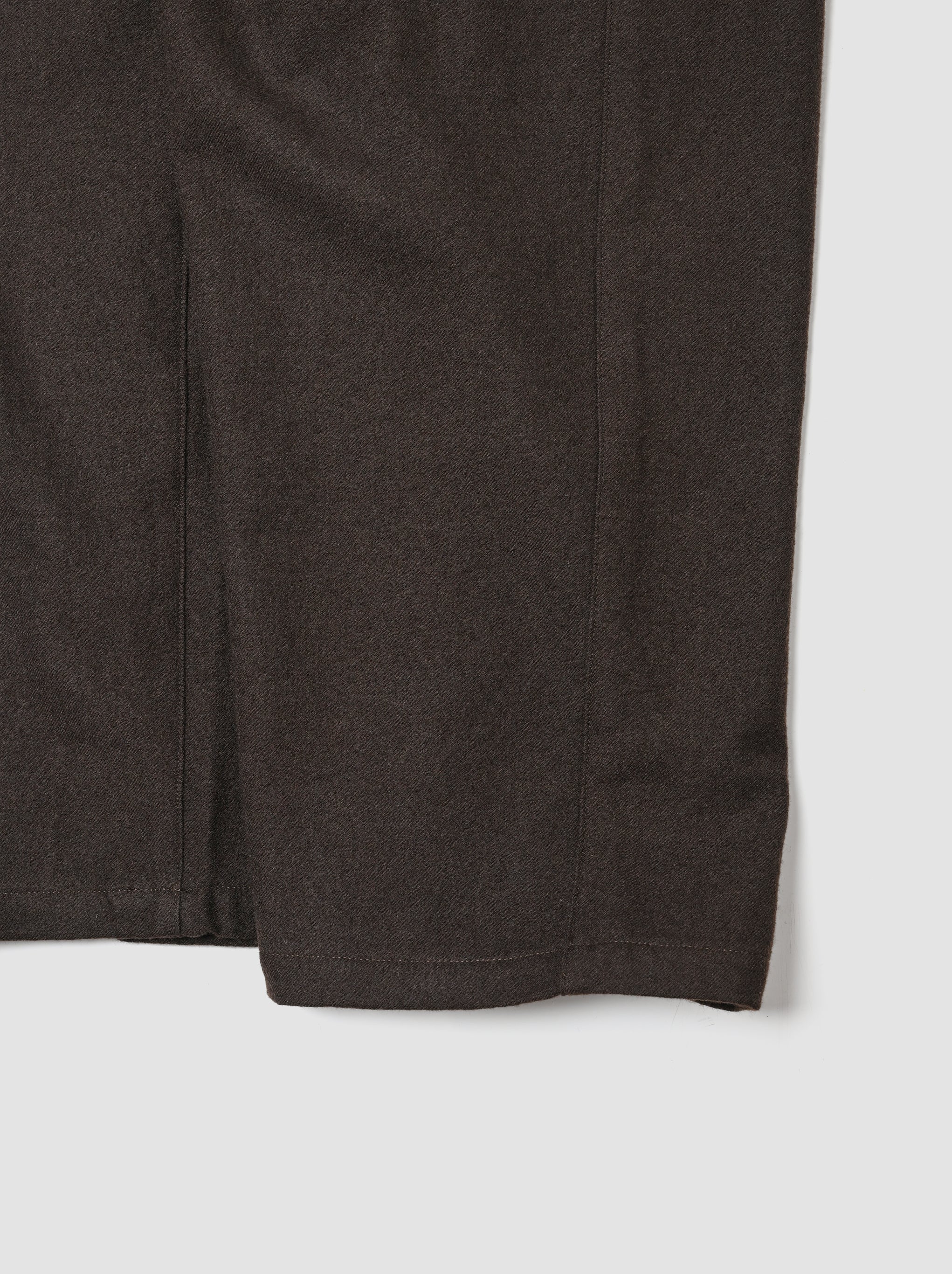 ANCELLM / WOOL BELTED WIDE SLACKS -BROWN
