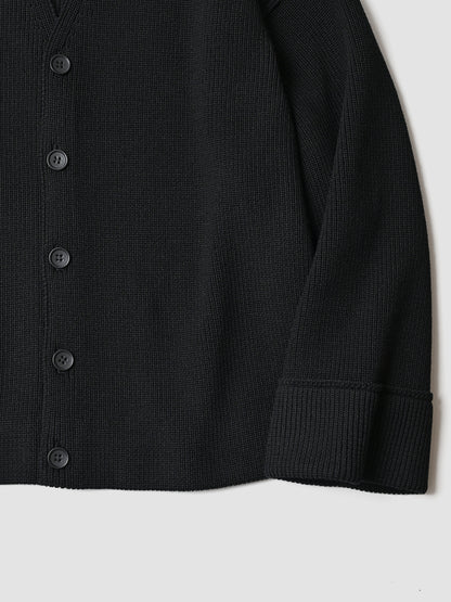 Antwort / DROP KNIT CARDIGAN -BLACK