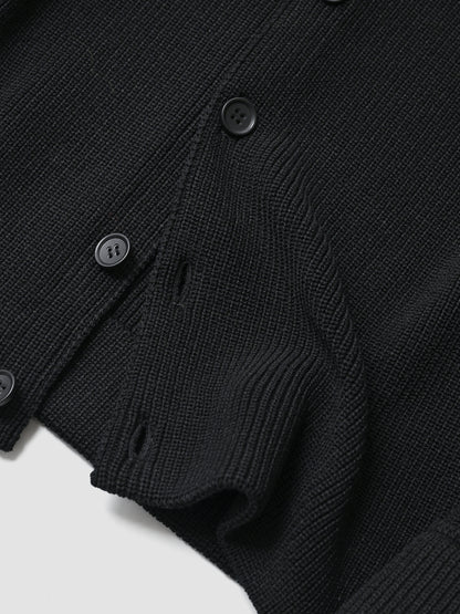 Antwort / DROP KNIT CARDIGAN -BLACK