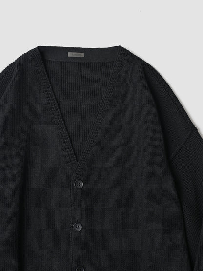 Antwort / DROP KNIT CARDIGAN -BLACK
