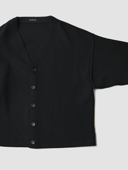 Antwort / DROP KNIT CARDIGAN -BLACK