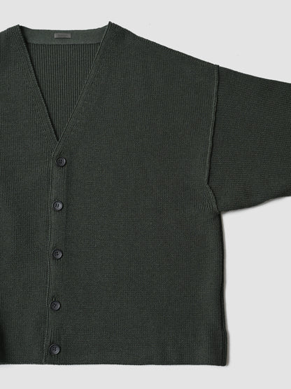 Antwort / DROP KNIT CARDIGAN -DARK GREEN