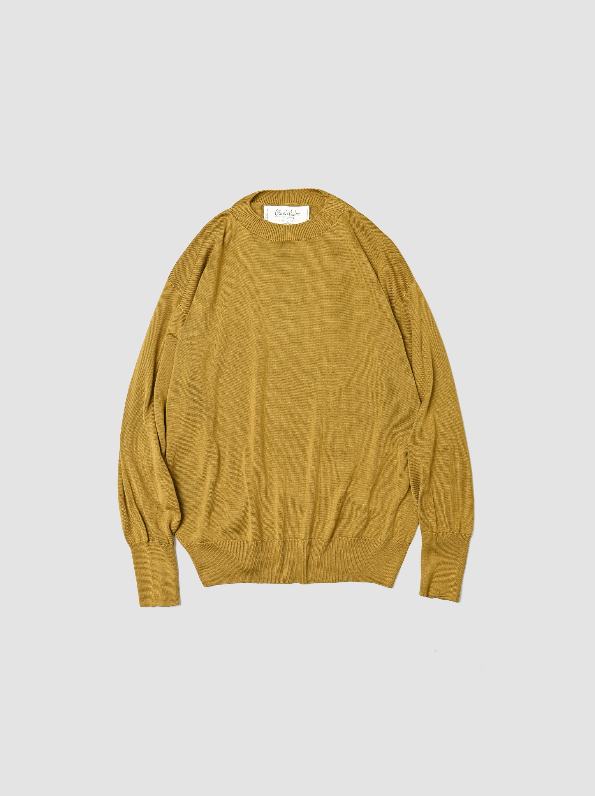 Olde H & Daughter / SILK PLAIN STITCH CREW L/S -CORIANDER