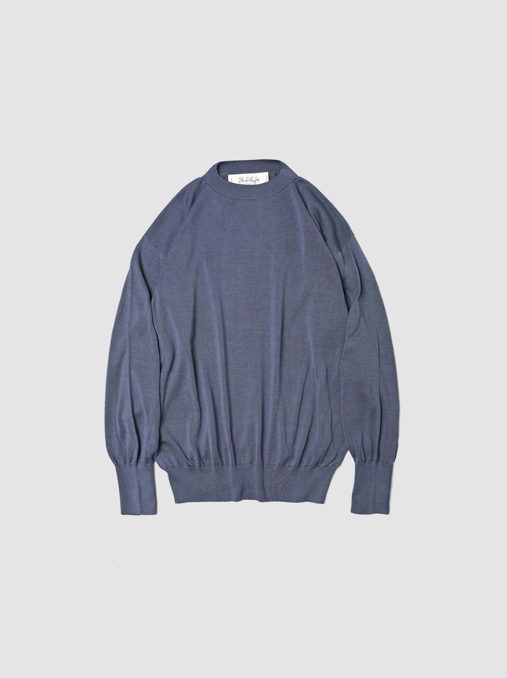 Olde H & Daughter / SILK PLAIN STITCH CREW L/S -CANDIED VIOLETS