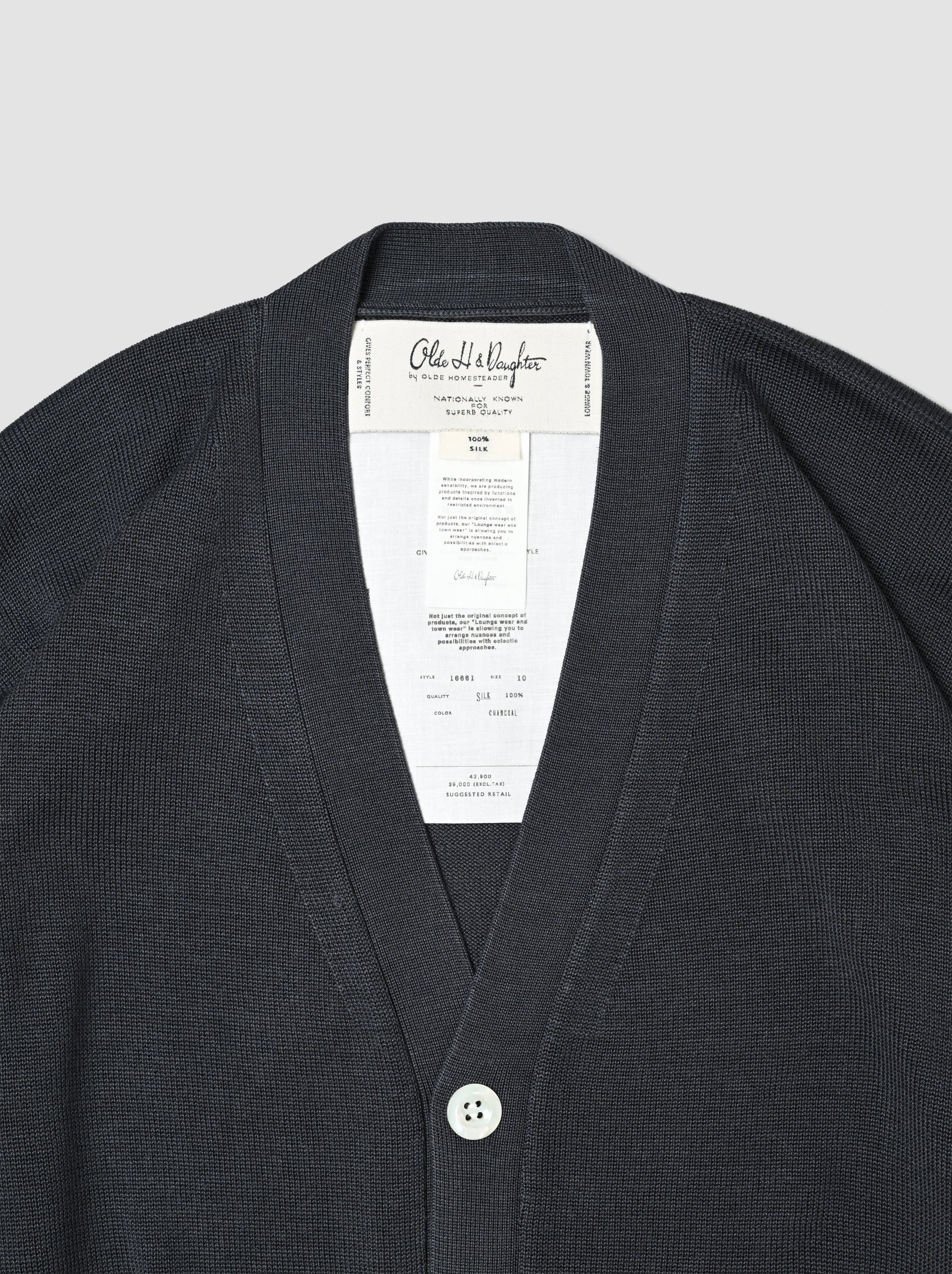 Olde H & Daughter / SILK PLAIN STITCH C/D -CHARCOAL