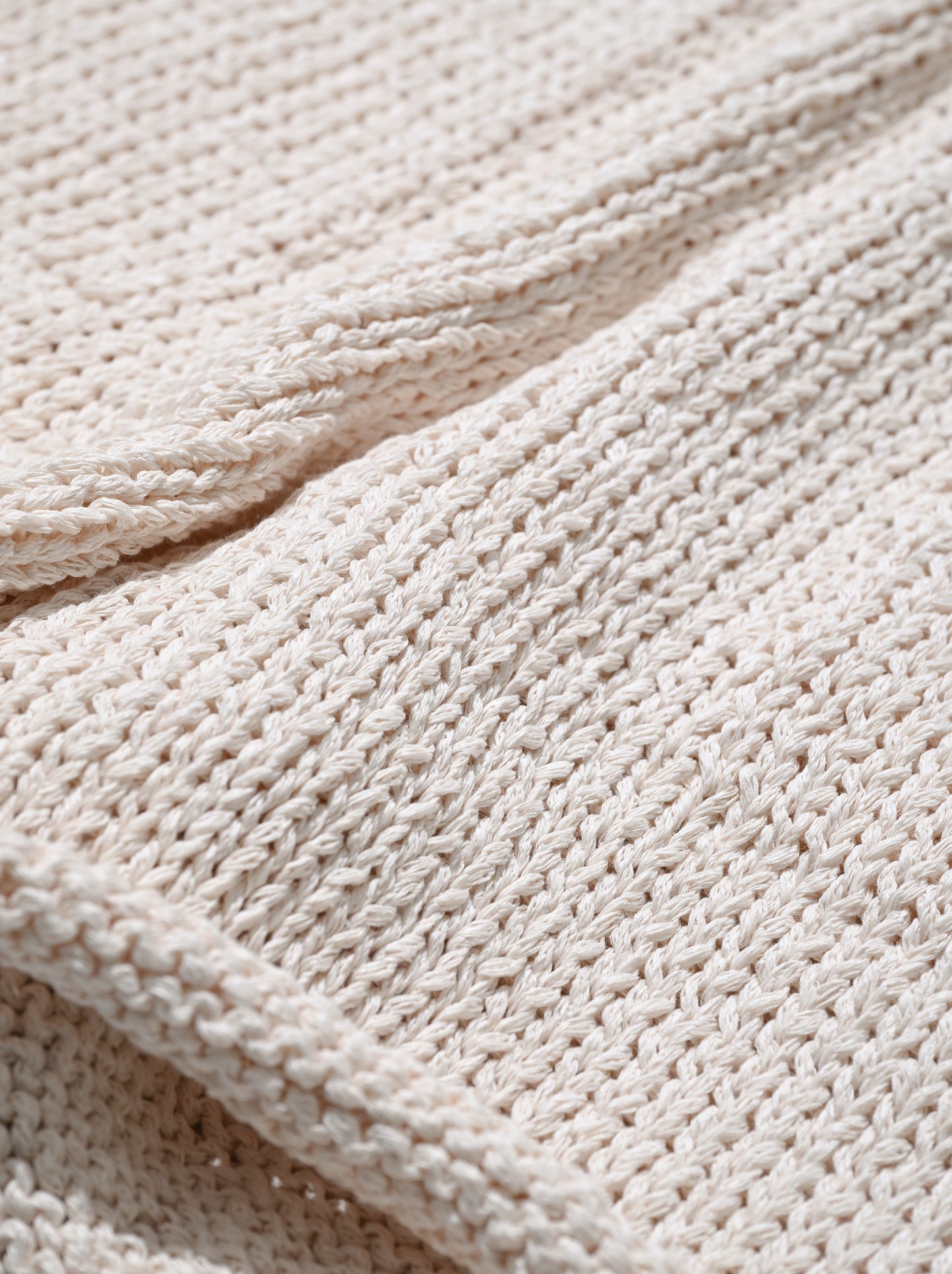 POSTELEGANT / Washi Paper Cotton Hand Knit Shorts -ECRU