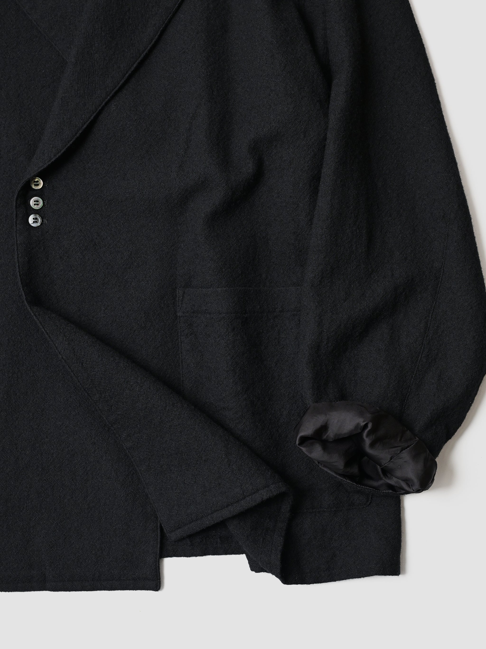 barbell object / wool coat -BLACK – and father