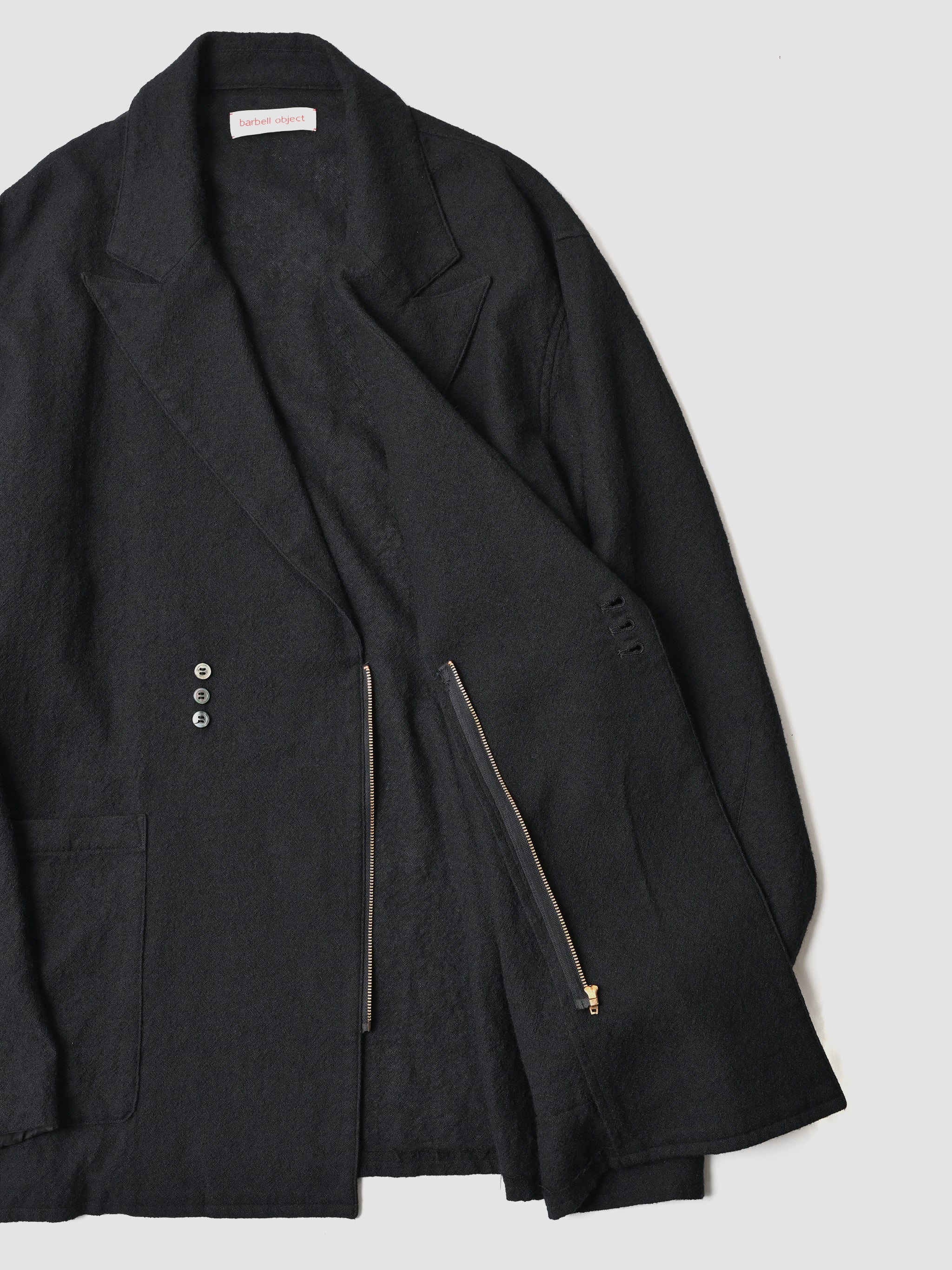 ジャケット・アウター 25aw barbell object bo-05j03 wool coat barbell object / wool coat -CHECK – and father