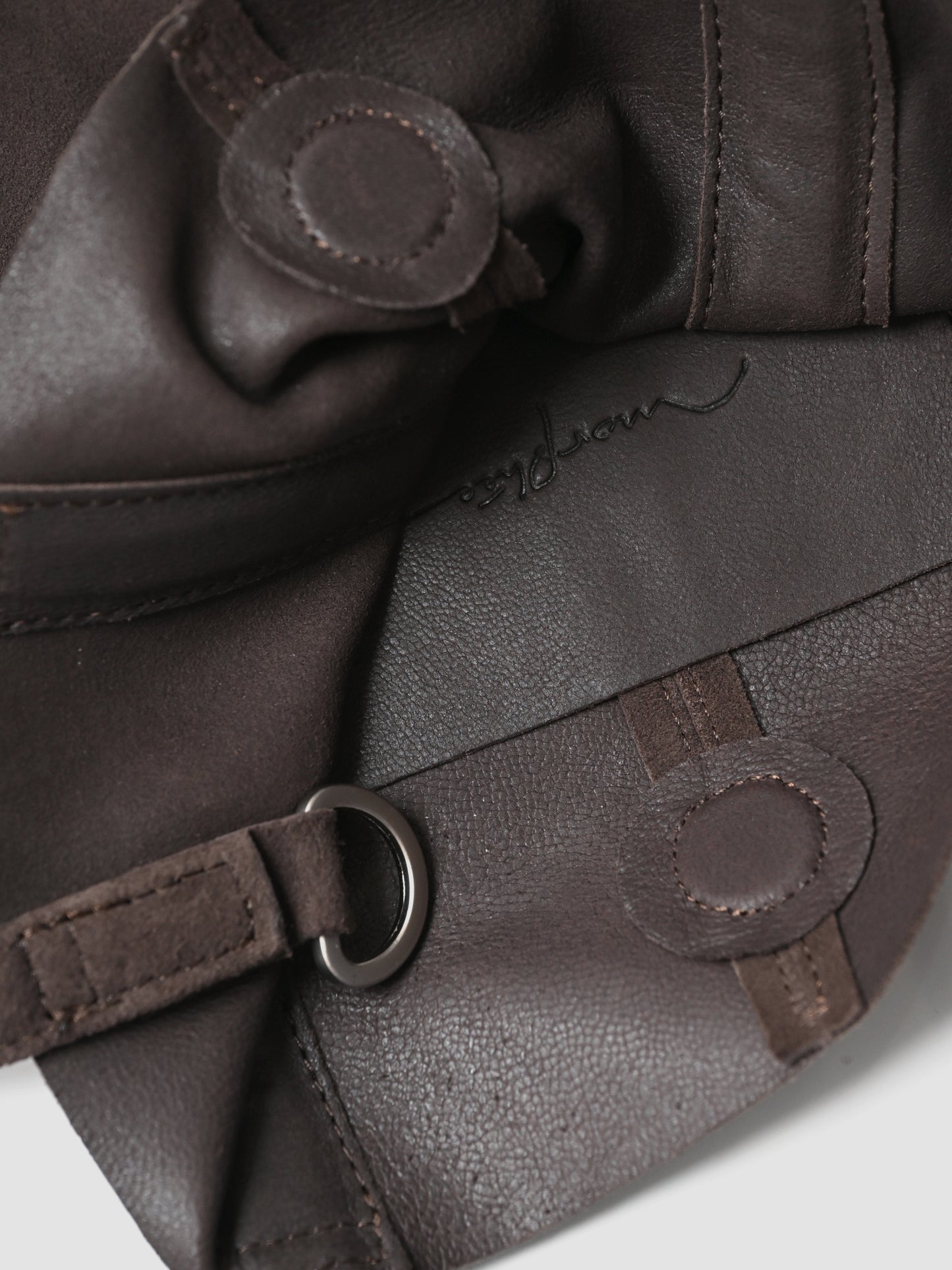 Morphée / 2WAY SMALL TOTE（OIL SUEDE）-DARK CHOCO