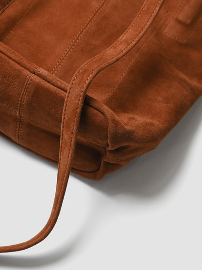 Morphée / 2WAY SMALL TOTE（OIL SUEDE）-BROWN