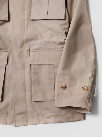 POSTELEGANT / Wool Silk Utility Coat -BEIGE