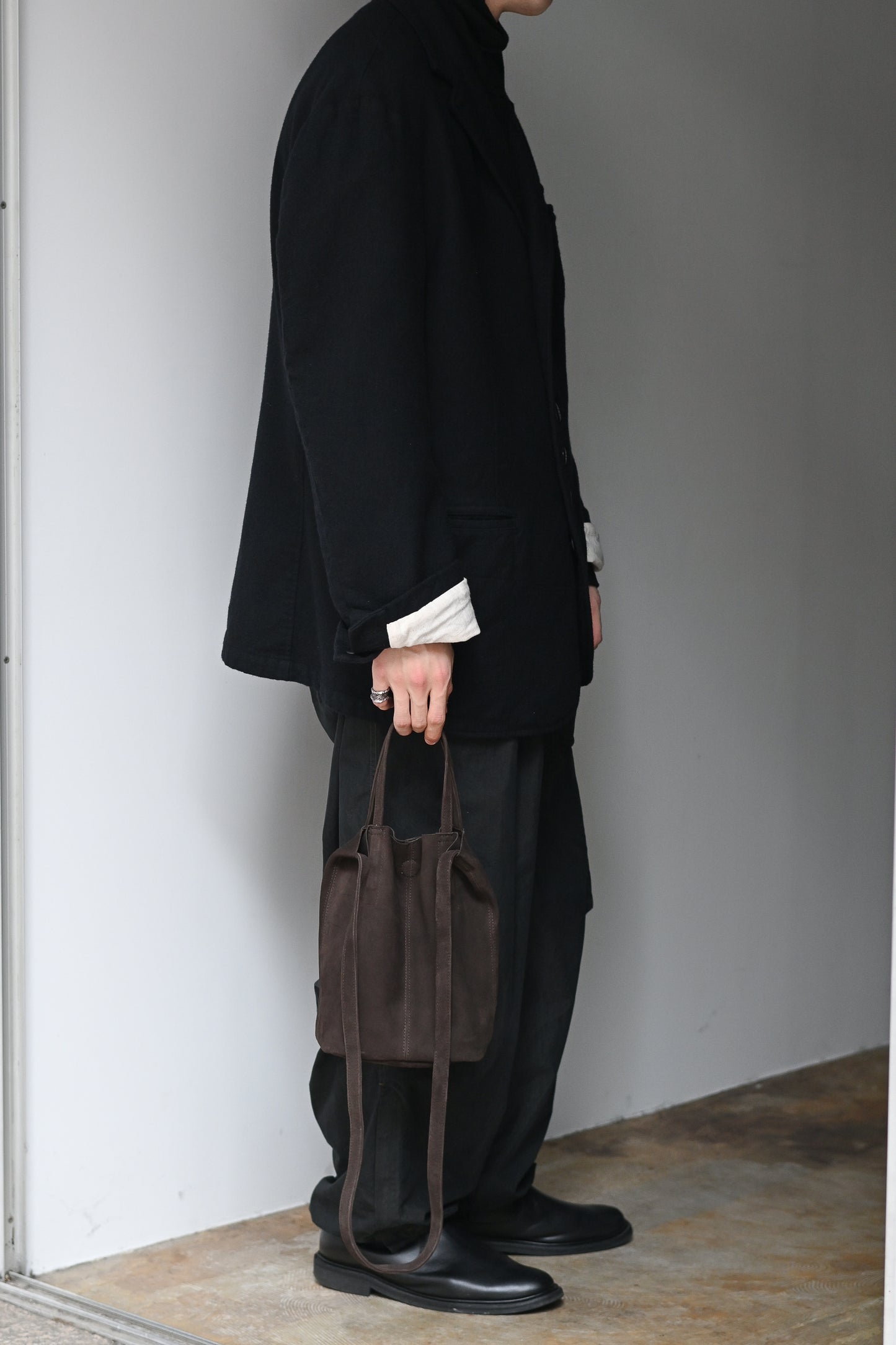 Morphée / 2WAY SMALL TOTE（OIL SUEDE）-DARK CHOCO