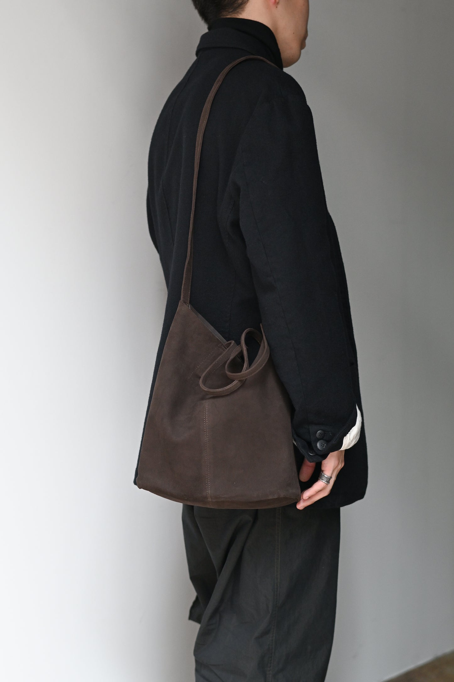 Morphée / 3WAY MIDIUM TOTE（OIL SUEDE）-DARK CHOCO