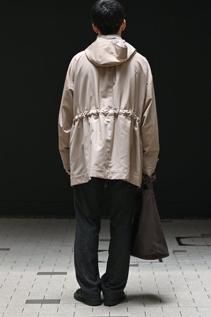 POSTELEGANT / Wool Silk Utility Coat -BEIGE