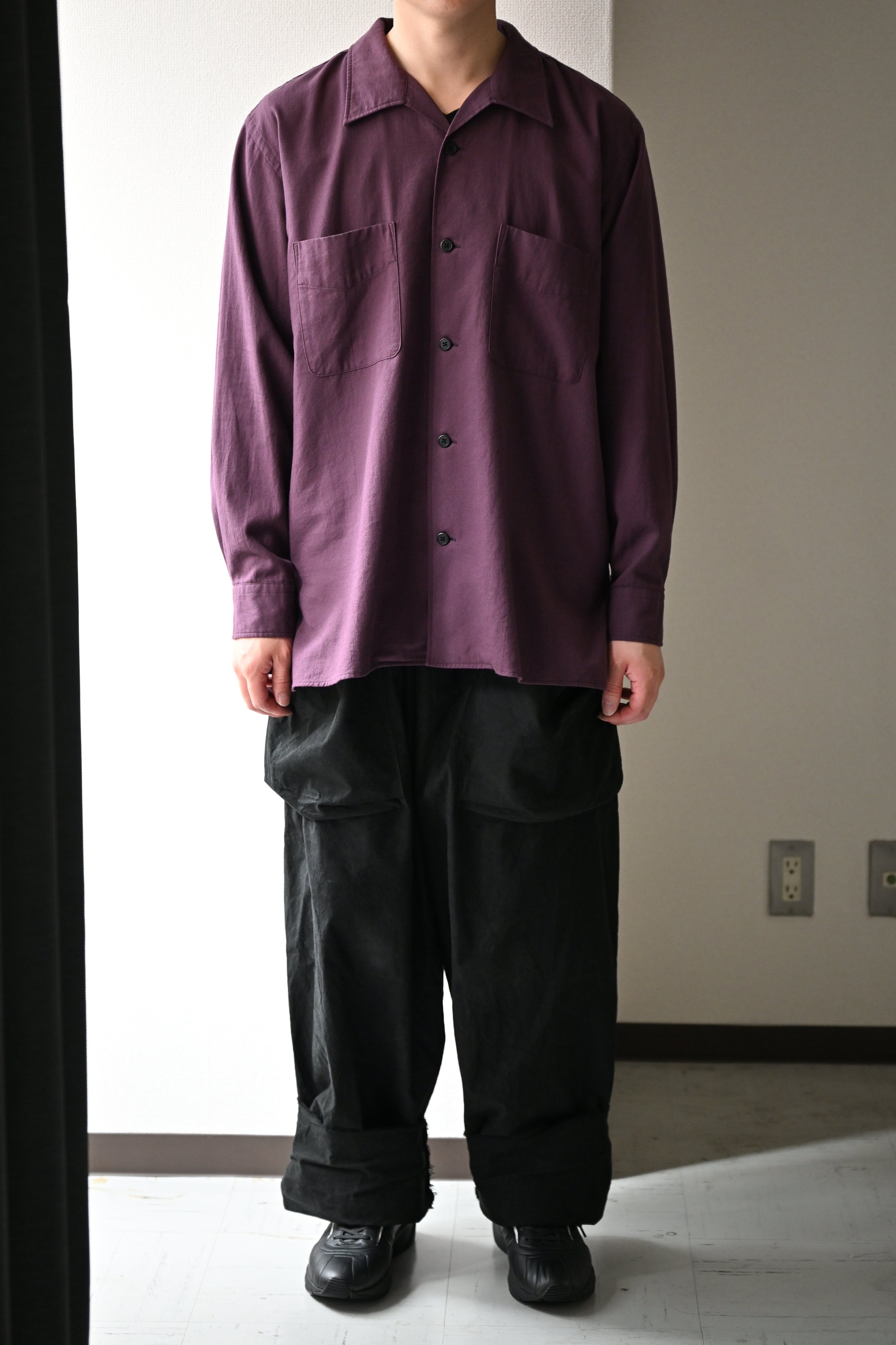 Marvine Pontiak Shirt Makers / Open Collar SH -PURPLE