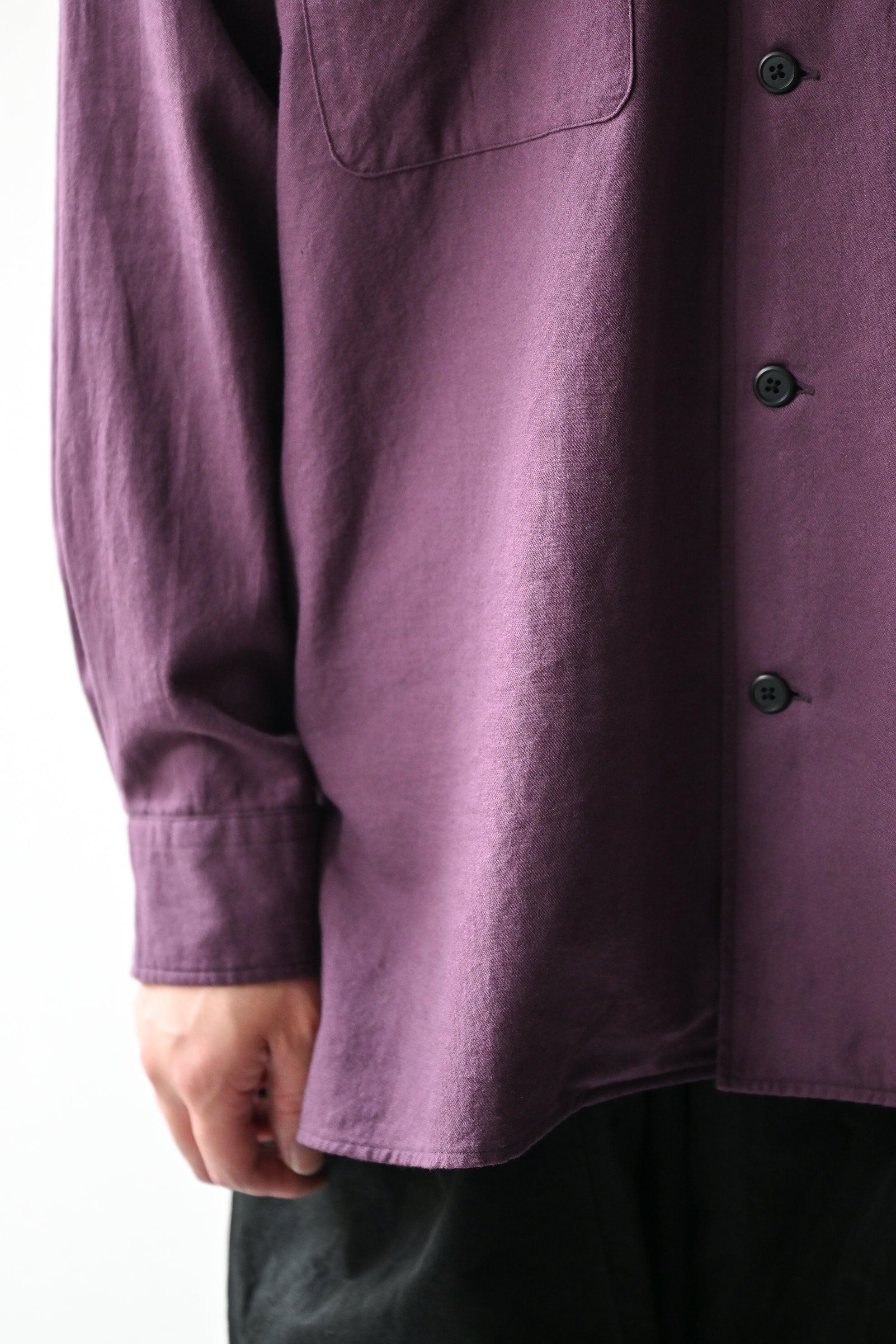 Marvine Pontiak Shirt Makers / Open Collar SH -PURPLE