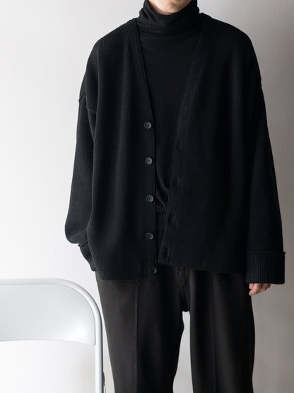 Antwort / DROP KNIT CARDIGAN -BLACK