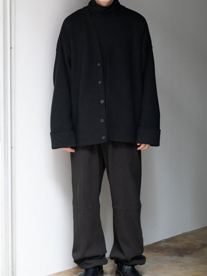 Antwort / DROP KNIT CARDIGAN -BLACK
