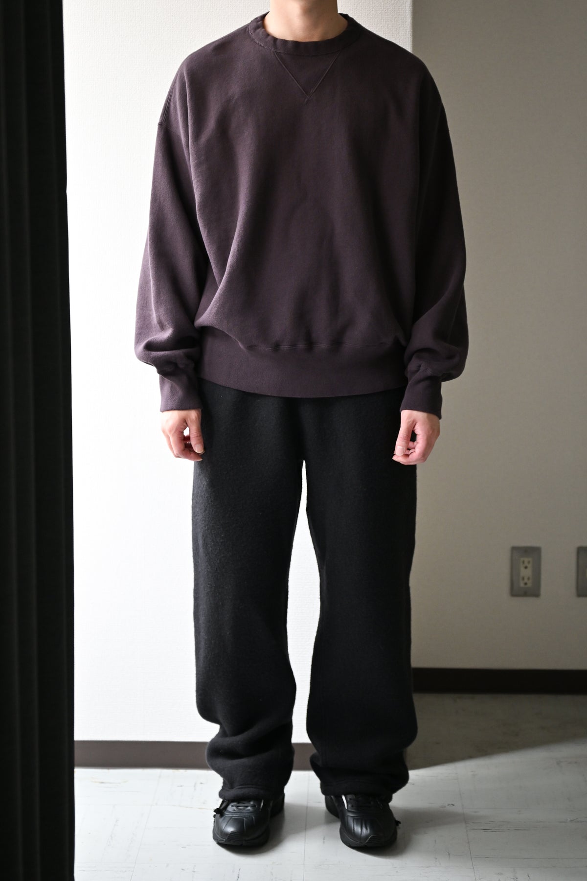 KAPTAIN SUNSHINE / Double V Pullover -BROWN VIOLET