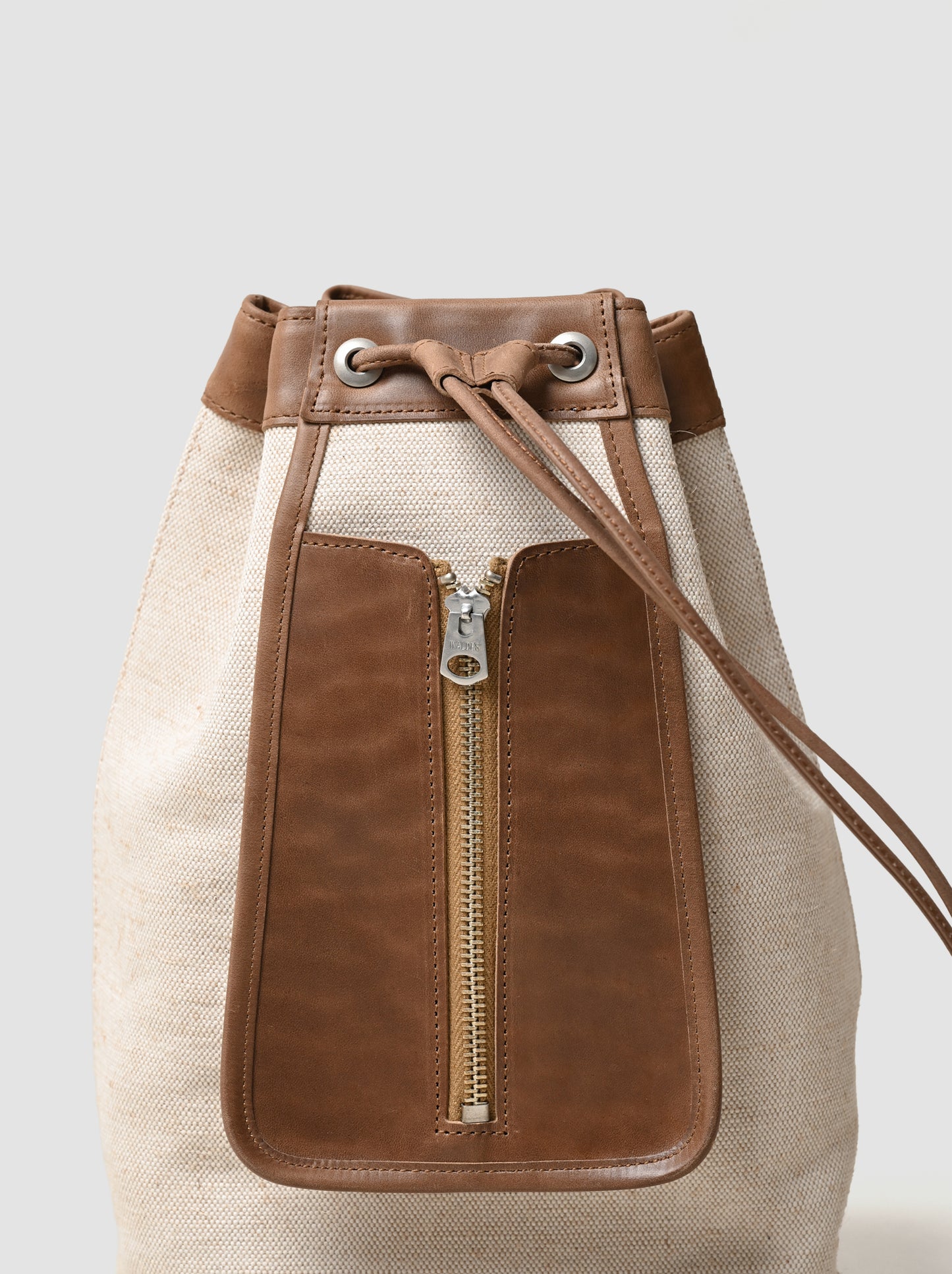 forme / fb-3 DRAWSTRING BAG -Natural × Brown