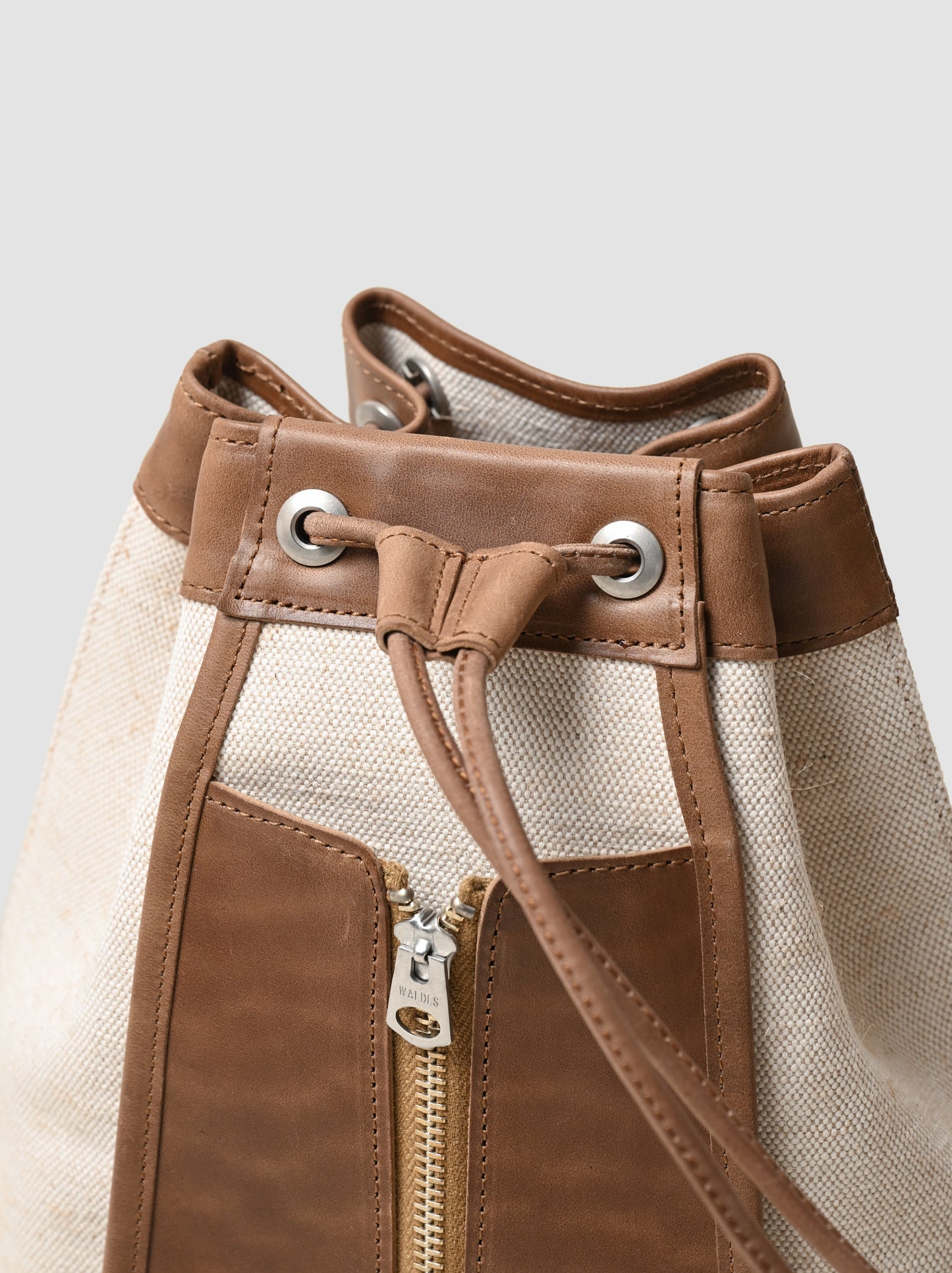 forme / fb-3 DRAWSTRING BAG -Natural × Brown