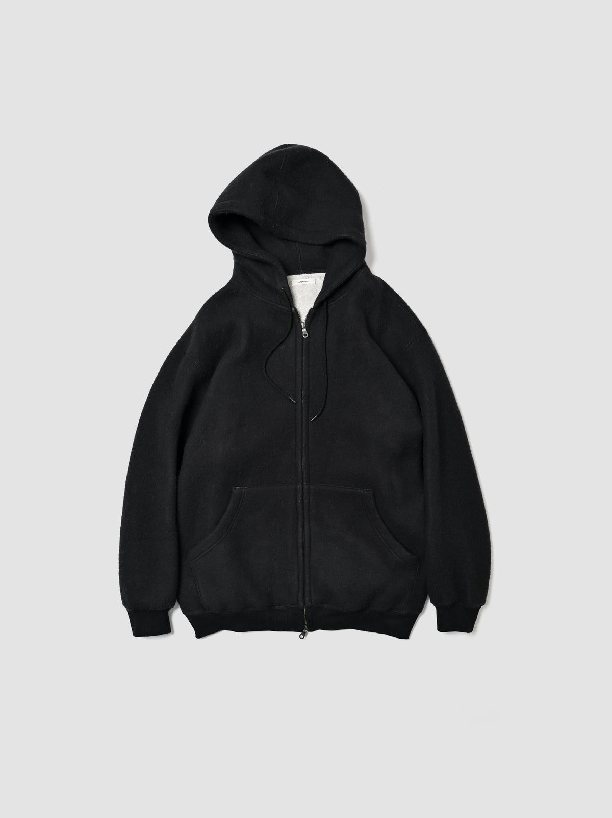 WHOWHAT / WOOL×COTTON FOODIE -BLACK
