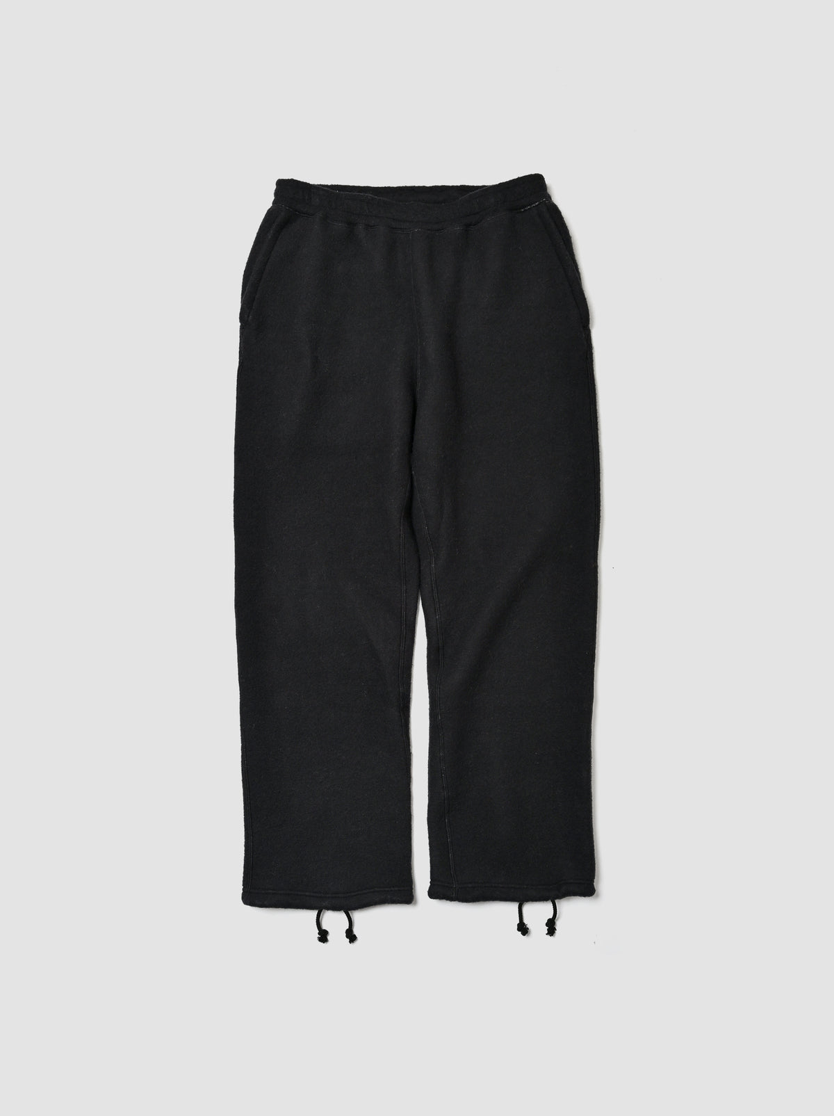 WHOWHAT / WOOL×COTTON SWEAT PANTS -BLACK