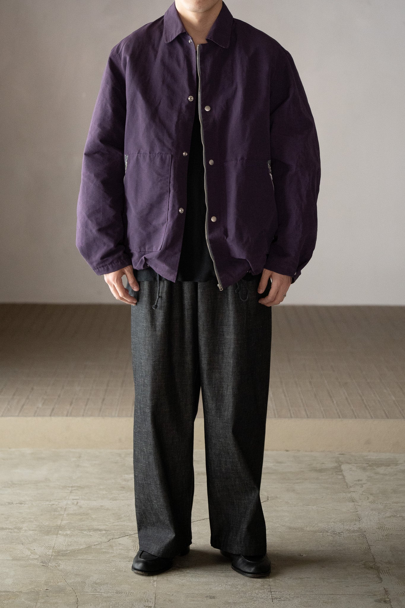 barbell object / coach jkt -PURPLE